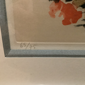 Lithographie signée en bas à droite et numérotée 65/75