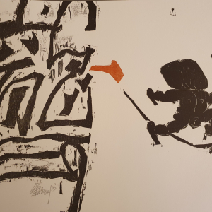 Estampe originale signée de Ye Xin sur papier Vélin Rives
