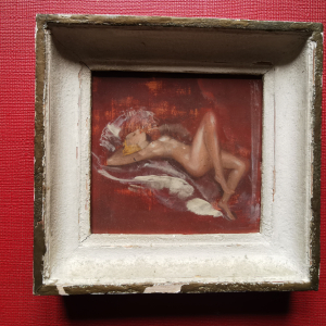 Peinture femme nue allongée