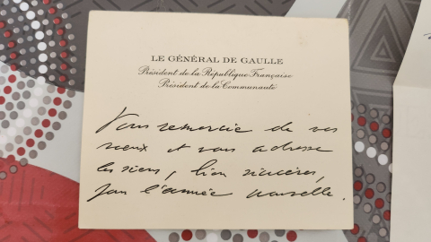
															Lettre du Général De Gaulle
														