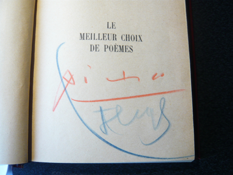 
															autographe Pablo Picasso Fernand Leger pastel
														
