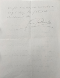 
													Autographes de Jean Borotra,  Gaston Palewski et Général de Gaulle.
												