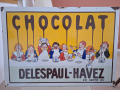 
													Plaque émaillée Chocolat Delespaul Havez
												