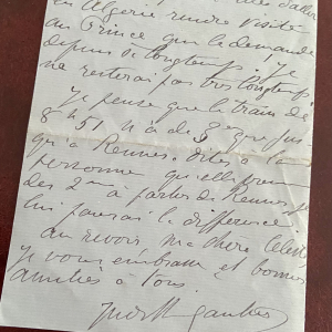 Lettres manuscrites Judith Gautier