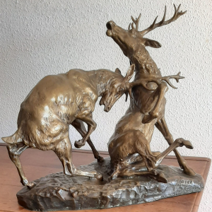 Combat de 2 cerfs de Thomas François Cartier