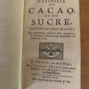 Histoire Naturelle du Cacao et du Sucre