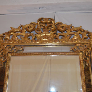 miroir à parcloses bois doré
