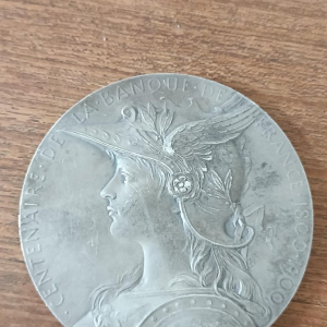 Banque de France. 1800-1900. Médaille du centenaire. Argent