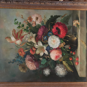 Vase de fleurs sur table - A. Tucker