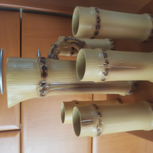 Service à orangeade Pol Chambost en céramique, style bambou