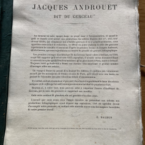 RECUEIL D'ORNEMENT HELIOGRAVURE PAR E BALDUS 1866 JACQUES ANDROUET DIT DU CERCEAU