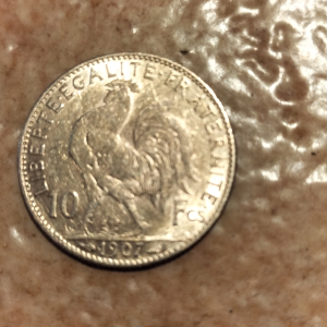 10 francs or coq 1907
