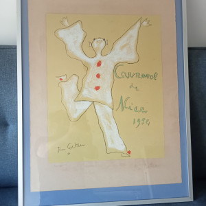 lithographie Jean Cocteau "CARNAVAL DE NICE 1954"