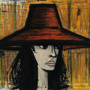 Lithographie La femme au Chapeau rouge, Bernard Buffet