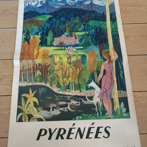 Affiche SNCF 1951 Pyrénées