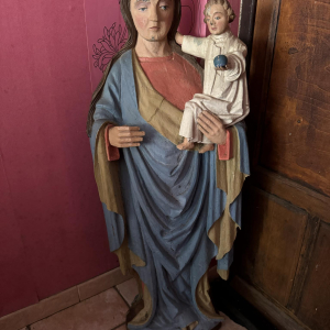 Statue vierge et l'enfant