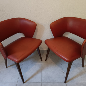 Paire de fauteuils coquille Michel Ducaroy 624 ligne roset