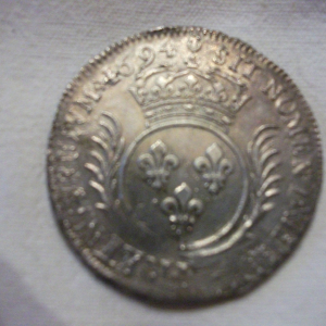 Pièce écu argent 1694