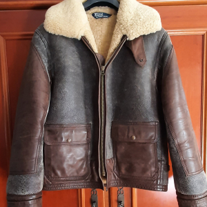 Blouson cuir aviateur Ralf Lauren