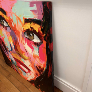 Tableau portrait par Françoise Nielly Peinture à l’huile au couteau