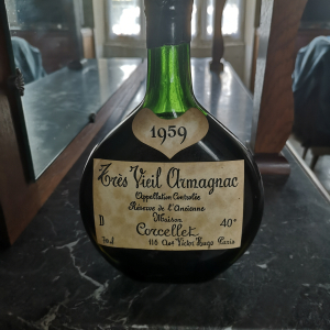 Très vieil Armagnac réserve de l'ancienne maison Corcellet 1959