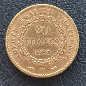 Pièce or 20 francs 1895