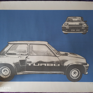 lithographie "Renault 5 turbo" Michel Clolus