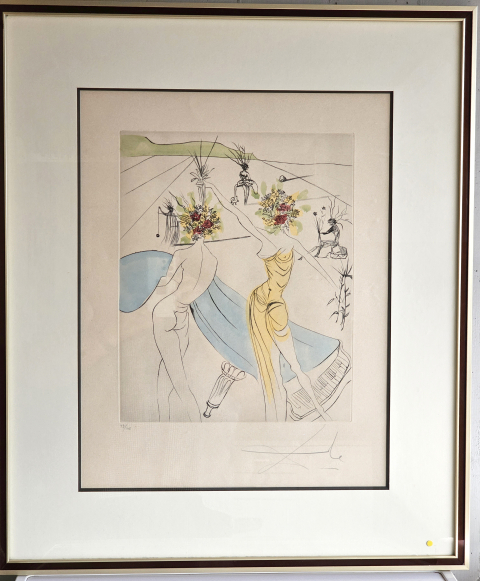 
															Dali, Femme-fleurs au piano
														