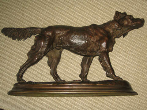 
															bronze animalier  chien chasse
														