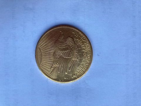 
															Pièce en or 20 dollars Américain 1907
														