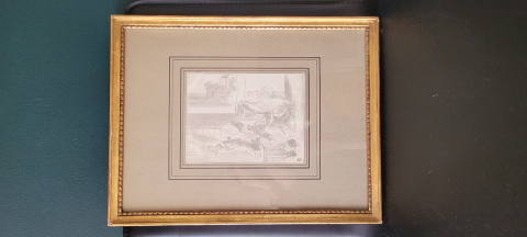 
															dessin signé Jacques Louis David
														