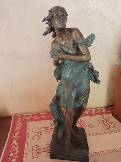 
															Statue bronze - La Cigale Emile Joseph Carlier
														