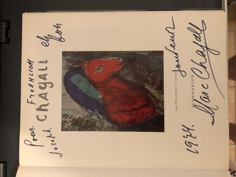 
															livre dédicassé de Marc Chagall de 1974
														