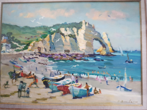 
															Etretat la plage et le port
														