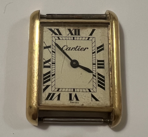 
															Montre Cartier modèle Tank (cadran seulement)
														