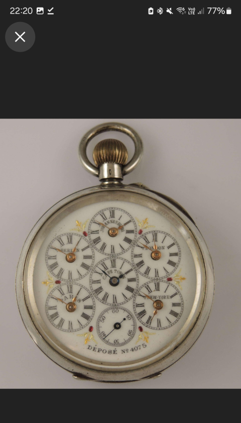 
															World time pocket watch Suisse
														