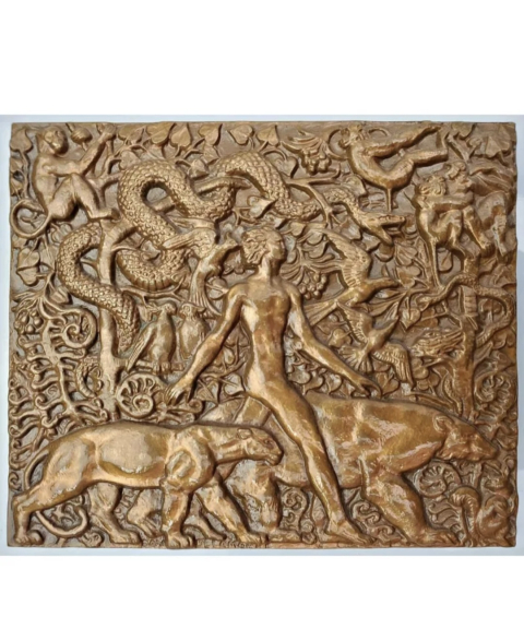 
															Plaque en bronze de Raymond Delamarre
														