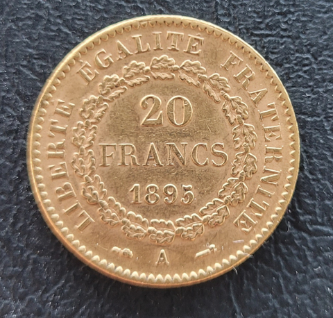 
															Pièce or 20 francs 1895
														