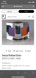 
													Mini Cube plexiglas Jesus-Rafael Soto
												