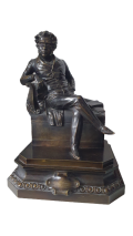 
													Jean Pierre Dantan, dit Dantan Jeune Bronze personnage bourgeois assis 1840
												