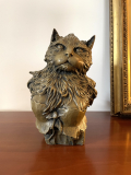 
													Magnifique buste de femme chat en résine composite de bronze artiste Michael thomazo Poids 10 Kilos
												