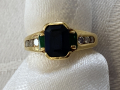 
													bague saphir bleu or jaune 18 ct
												