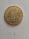 
													Demi écu au bandeau louis 15-1771 et 20 francs Louis 18-1818
												