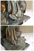 
													Statue bronze 3 personnages
												