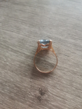 
													Bague or aigue marine
												