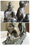 
													Statue bronze 3 personnages
												