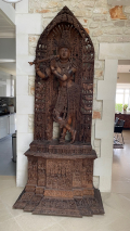 
													Statue bois palissandre contemporaine representant Krishna
												