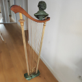 
													Harpe avec Beethoven en bronze
												