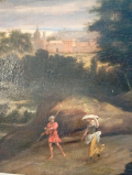 
													Tableau d' un paysage Marqué école Poussin au dos
												