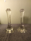 
													Lot de 2 bougeoires en cristal manufacture Saint-Louis
												